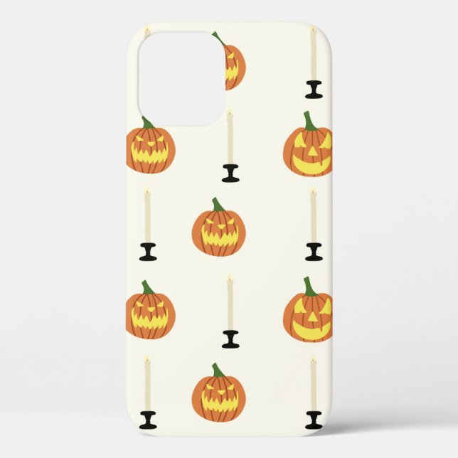 Halloween seamless pattern with pumpkins and candl Case-Mate iPhone case (Back)