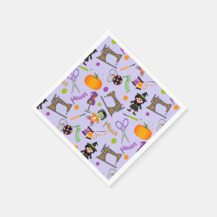 Halloween Seamstress Sewing Notions Napkin