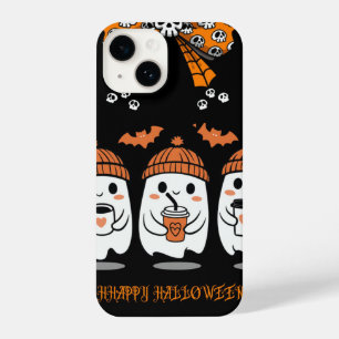 Halloween Season – fantômes cosy café iPhone 14 Case