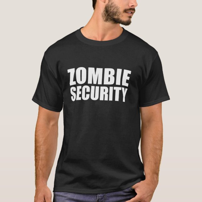 Halloween Security Adult Costume Dad Zombie Securi T-Shirt (Front)