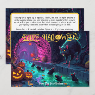 Halloween Sewer Soirée Splash Card