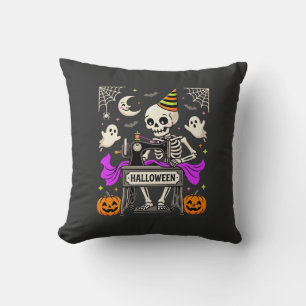 Halloween Sewing Skeleton Spooky Ghost Pumpkin Sew Cushion