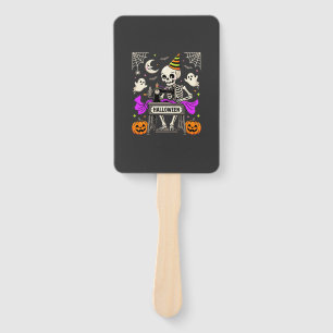 Halloween Sewing Skeleton Spooky Ghost Pumpkin Sew Hand Fan