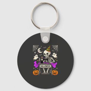 Halloween Sewing Skeleton Spooky Ghost Pumpkin Sew Key Ring