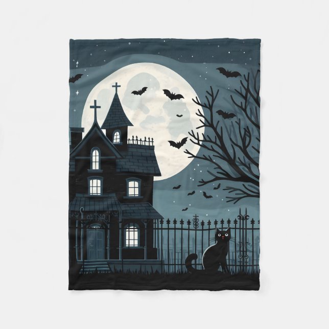 Halloween Shadow Cat Blanket (Front)
