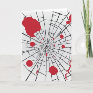 halloween shattered glass card