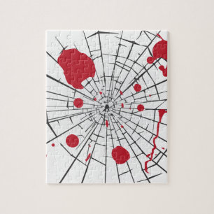 halloween shattered glass jigsaw puzzle