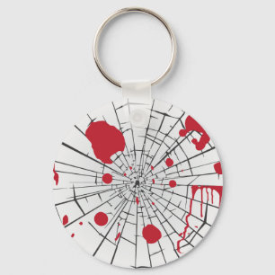 halloween shattered glass key ring