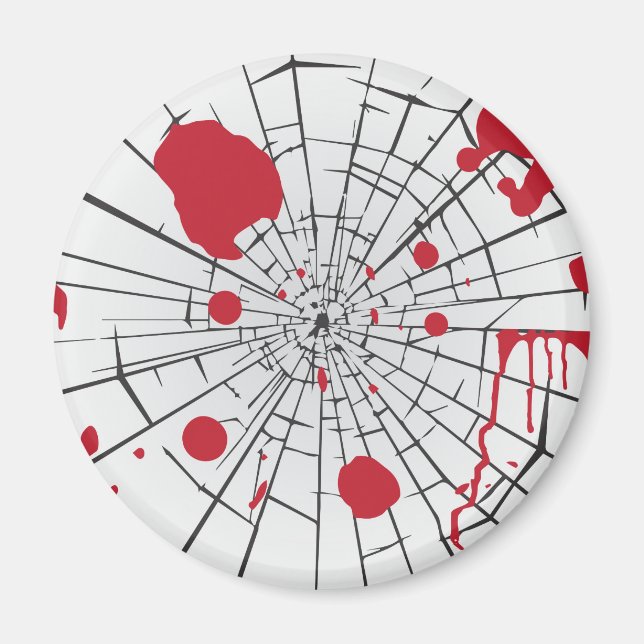 halloween shattered glass magnet (Front)