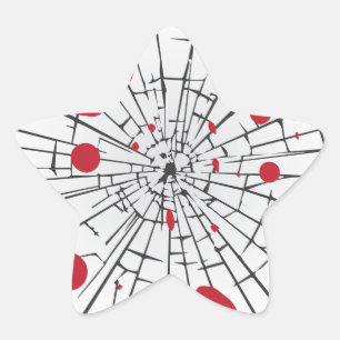 halloween shattered glass star sticker