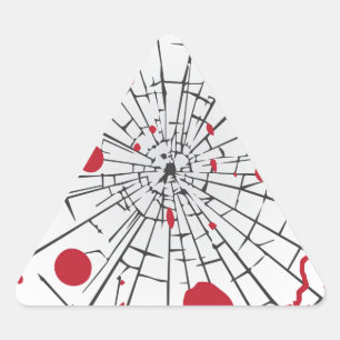 halloween shattered glass triangle sticker