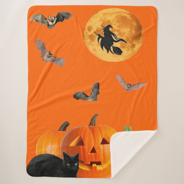 Halloween Sherpa Blanket (Front)