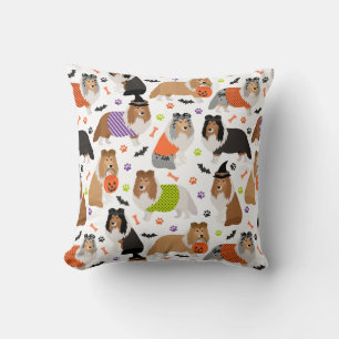 Halloween Shetland Sheepdog Sheltie Cushion
