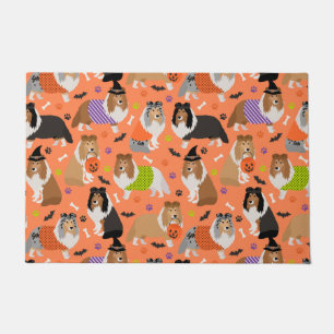Halloween Shetland Sheepdog Sheltie Doormat