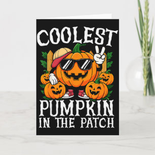 Halloween Shirt Boys Girls Kids Coolest Pumpkin In Card