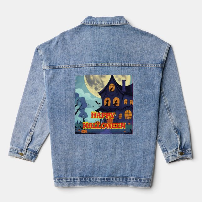 Halloween shirt  denim jacket (Back)