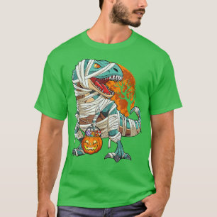 Halloween Shirt Dinosaur T rex Mummy Pumpkin 1428