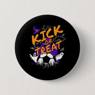 Halloween Shirt For Soccer Players With A Soccer B 6 Cm Round Badge
