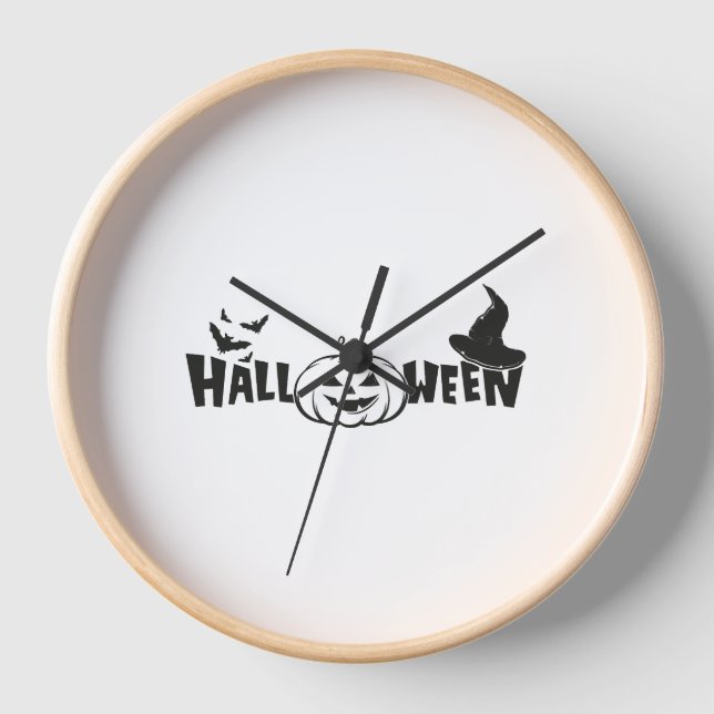 Halloween Shirt, Funny Halloween Shirt Clock (Front)