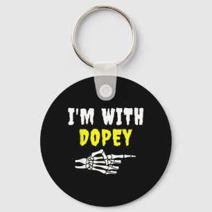 Halloween Shirt Funny Vintage Retro Im With Dopey Key Ring