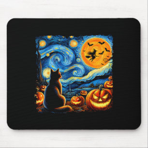 Halloween Shirt Men Women Black Cat Pumpkins Bats Mouse Mat