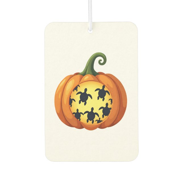 Halloween Shirt Pumpkin Turtle Sea Halloween Costu Car Air Freshener (Front)