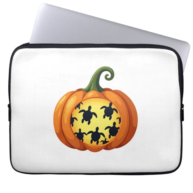 Halloween Shirt Pumpkin Turtle Sea Halloween Costu Laptop Sleeve (Front)