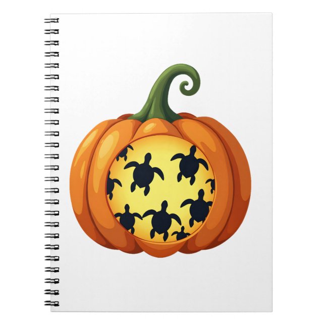 Halloween Shirt Pumpkin Turtle Sea Halloween Costu Notebook (Front)