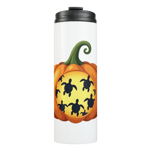 Halloween Shirt Pumpkin Turtle Sea Halloween Costu Thermal Tumbler (Front)