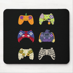 Halloween Shirt Skeleton Zombie Gaming Controllers Mouse Mat