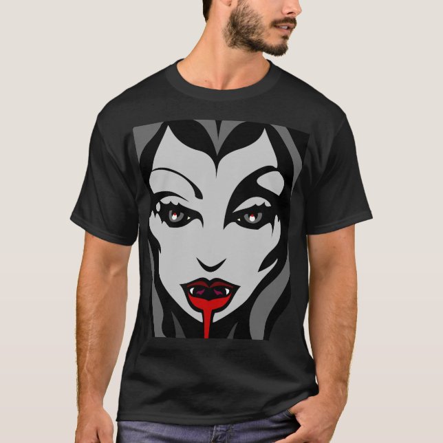 Halloween Shirt Spooky Vampire Unisex Shirt Tee (Front)