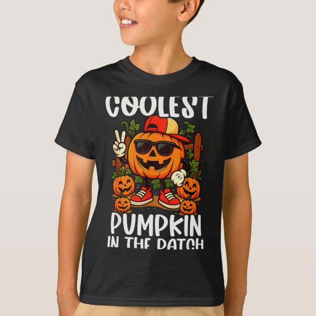 Halloween Shirts Boys And Kids Coolest Pumpkin In  (Front)