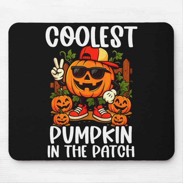 Halloween Shirts Boys And Kids Coolest Pumpkin In  Mouse Mat (Front)