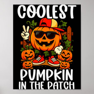 Halloween Shirts Boys And Kids Coolest Pumpkin In  Poster