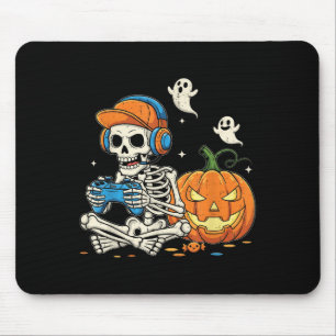 Halloween Shirts Cool Teen Boy Skeleton Gaming Men Mouse Mat