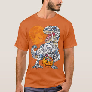Halloween Shirts for Boys Men Dinosaur T rex Mummy