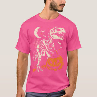 Halloween Shirts For Kids Toddlers Skeleton Dinosa