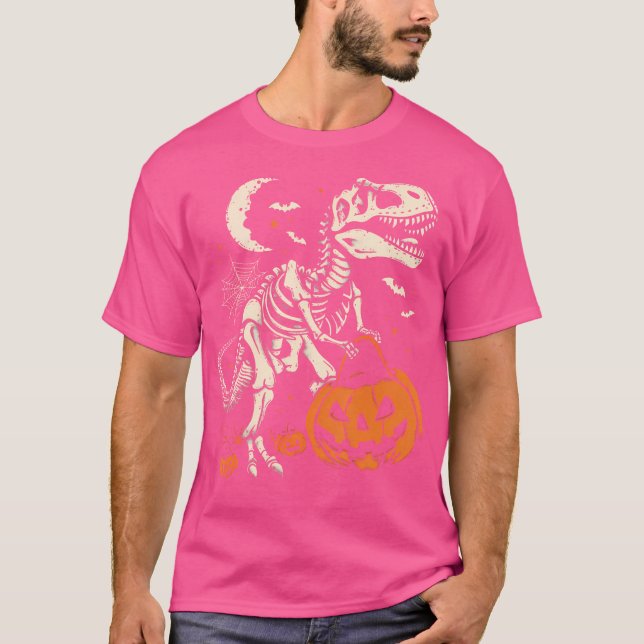 Halloween Shirts For Kids Toddlers Skeleton Dinosa (Front)