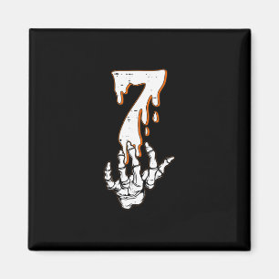 Halloween Shirts Number 7 Matching 67 Meme Skeleto Magnet