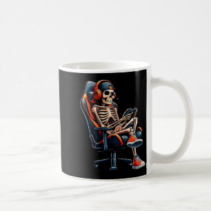 Halloween Shirts Skeleton Gamer Video Gaming Boys  Coffee Mug