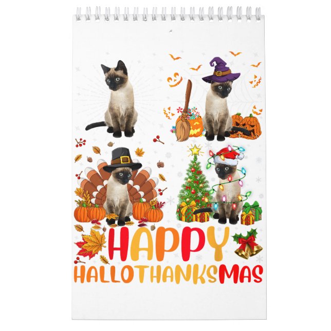 Halloween Shirts Women Men Kids Halloween Black Ca Calendar (Cover)