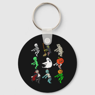 Halloween Shoot Dance Monsters Skeleton Boys Girls Key Ring