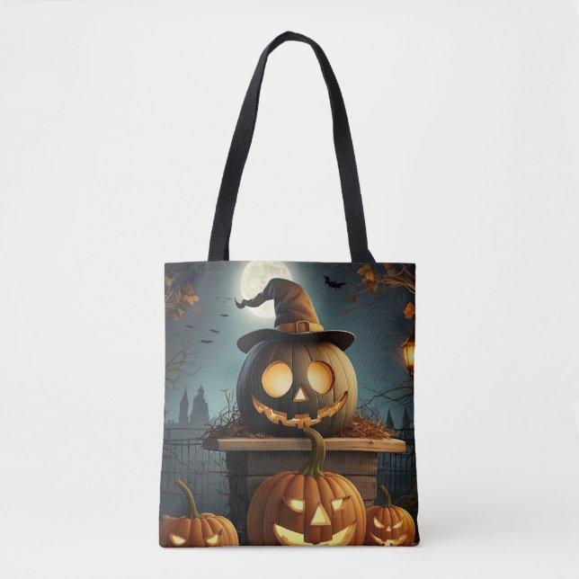 Halloween shopping bag. Trick or treat. Tote Bag (Front)