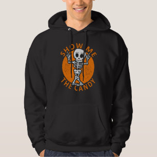 Halloween Show Me The Candy Skeleton Hoodie