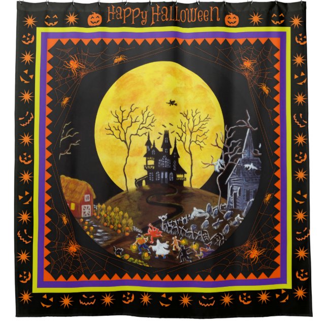 Halloween shower curtain (Front)
