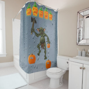 Halloween Shower Curtain, Goblin Shower Curtain
