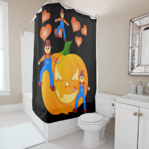 Halloween Shower Curtain, Scarecrow Shower Curtain