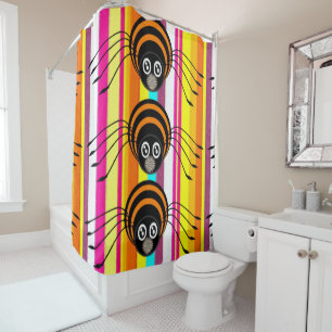 Halloween Shower Curtain, Spider Shower Curtain