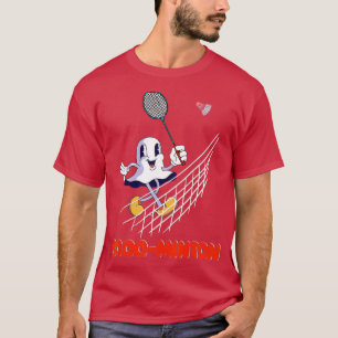 Halloween Shuttlecock Ghost Badminton T-Shirt