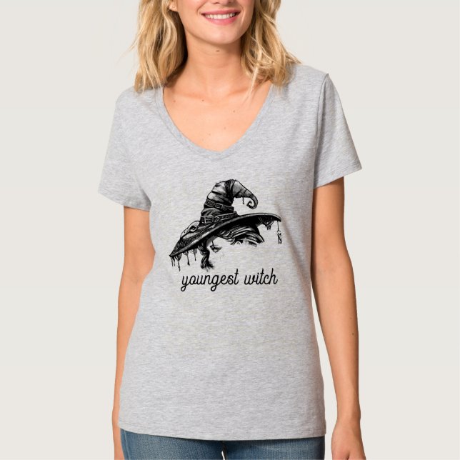 Halloween Sibling Witch Short Sleeve Tee (Front)